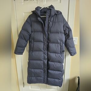 Quince Responsible Down Long Puffer Jacket Sz Small - Color Storm Blue